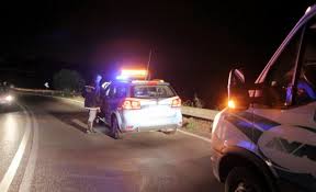auto polizia notte