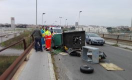 Scontro sul cavalcavia del Levante: traffico in tilt