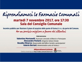 “Riprendiamoci le farmacie comunali”: incontro pubblico in vista dell’acquisizione delle quote di Farma.Li