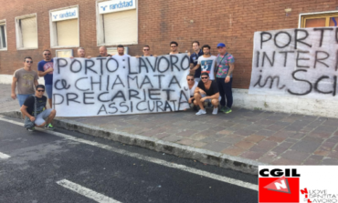 Portuali Intempo: presidio di protesta a palazzo Rosciano