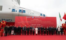 Partito dalla Cina il nuovo mega traghetto Moby Legacy. Opererà a Livorno