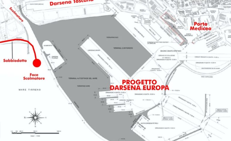 Darsena Europa, 28 le prescrizioni del territorio. Contro anche il comune di Pisa
