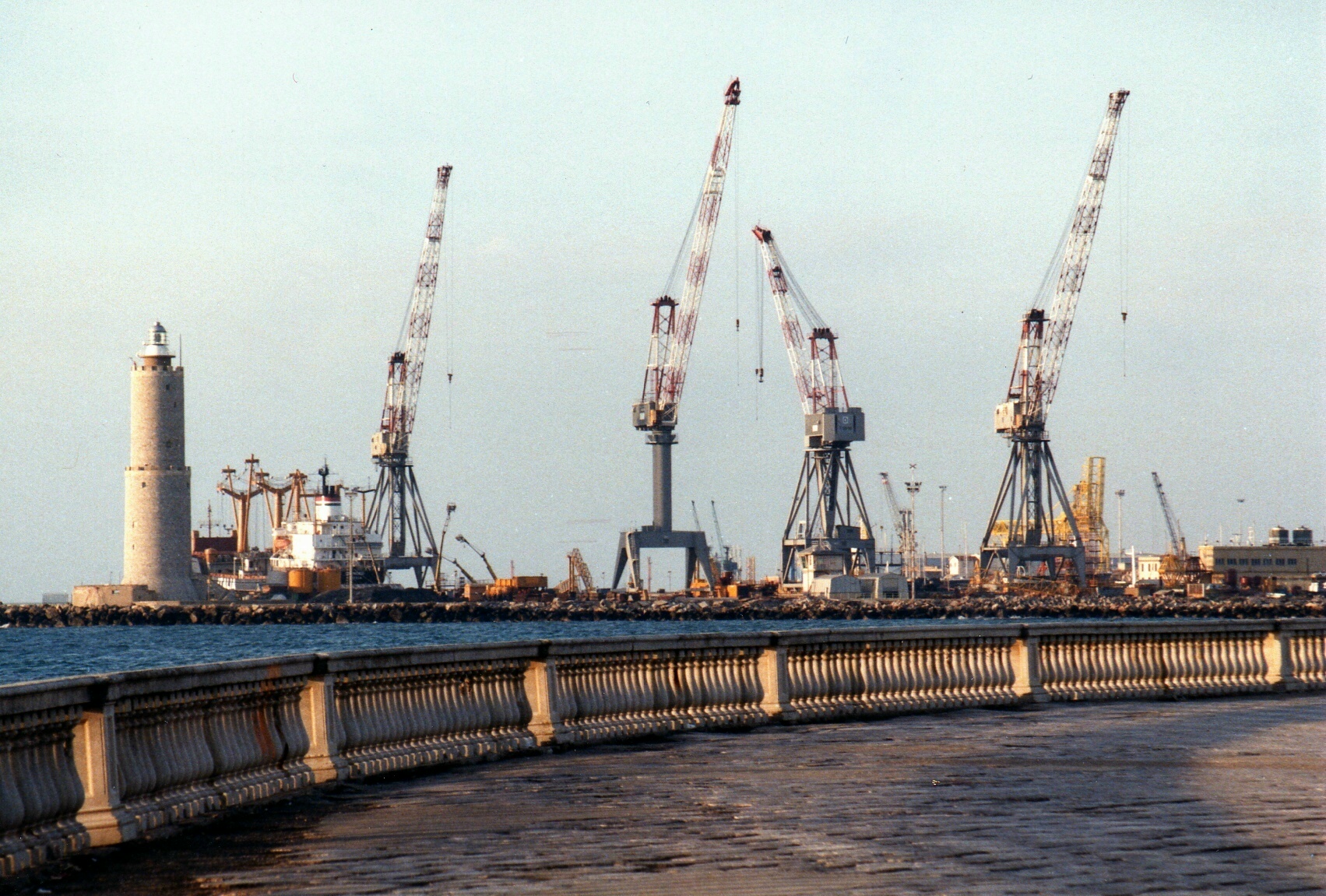 Gru nel porto a livorno