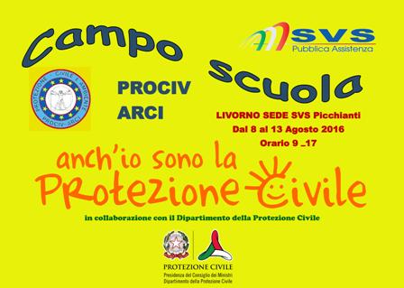 Anch’io sono la Protezione Civile: Campo Scuola SVS dall’8 al 13 Agosto