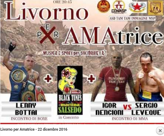 Campioni Livornesi dello sport per Amatrice