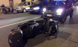 Investita sulle strisce da scooterista