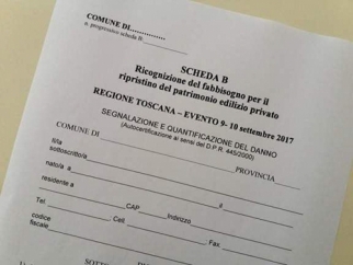 Ultimi giorni per la riconsegna dei moduli di segnalazione dei danni
