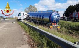 Cisterna esce di strada: chiuso tratto della Fi-Pi-Li