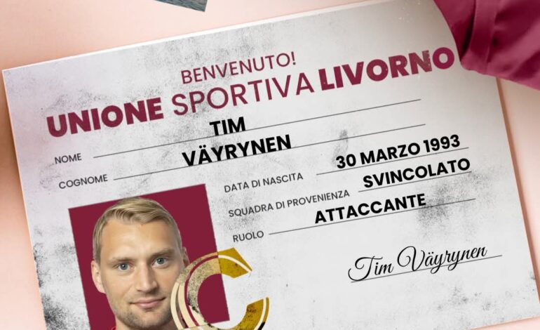 Livorno, arriva la punta: tesserato il finlandese Tim Väyrynen
