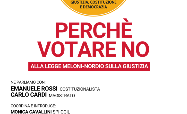 Livorno, dibattito sul referendum costituzionale: “Perché votare No alla legge Meloni-Nordio sulla giustizia”