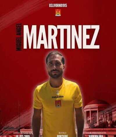 Livorno, rinforzo di esperienza tra i pali, arriva l’ex Reggina Miguel Angel Martinez