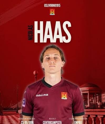 Mercato svincolati, Nicolas Haas è un nuovo giocatore del Livorno