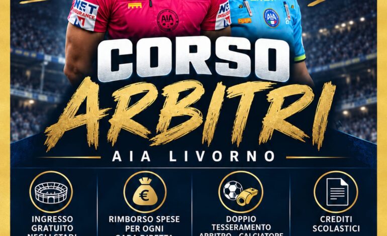 Al via il nuovo Corso Arbitri di Calcio a Livorno: tutte le info per partecipare