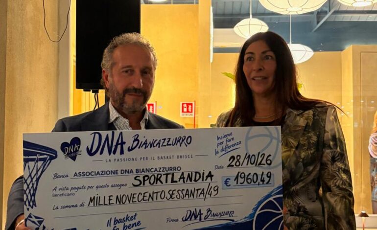 Il DNA Biancazzurro dona a Sportilandia attrezzatura sportiva dal valore di 2.000 euro